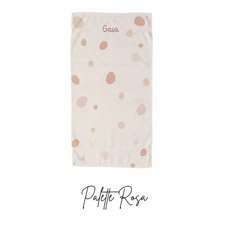 Toalla de playa de lunares personalizable (varios colores disponibles)