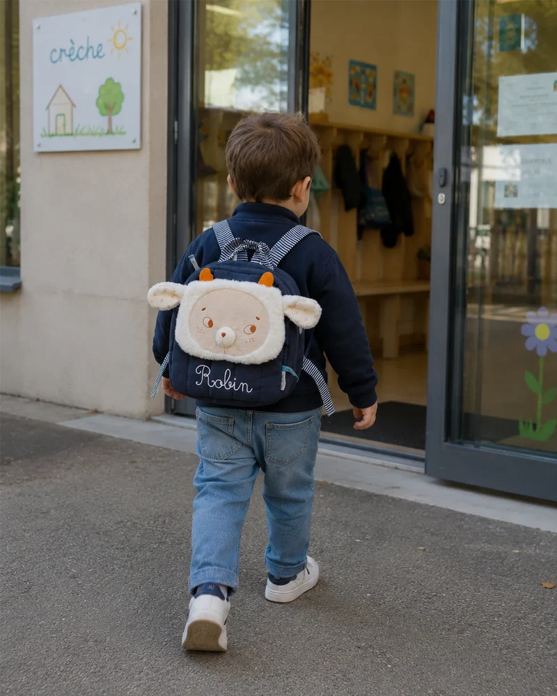 Sac à dos mouton gris à personnaliser