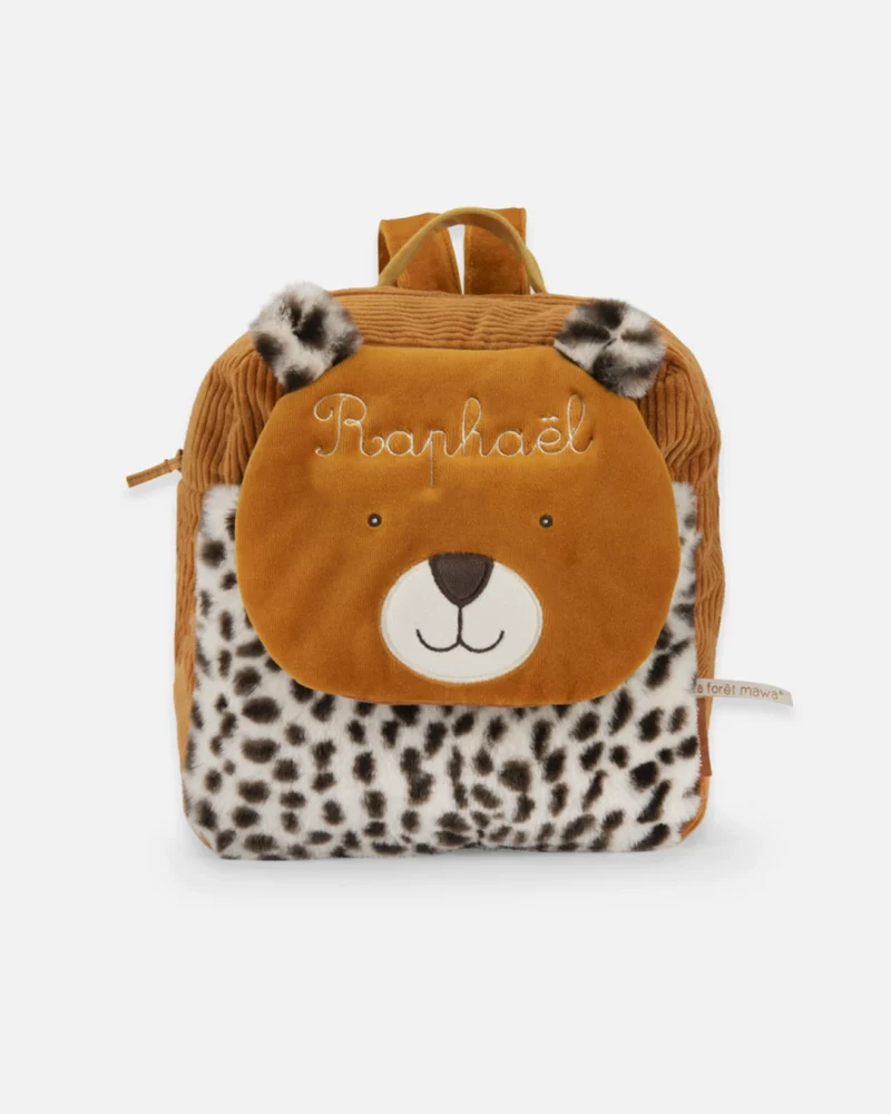 Sac à dos léopard marron à personnaliser