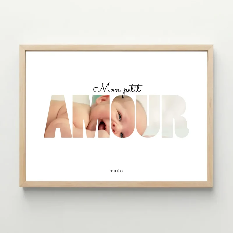 Affiche personnalisée enfant - Mon Petit Amour photo