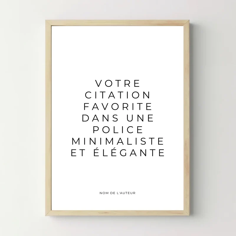 Affiche personnalisée - Votre citation favorite