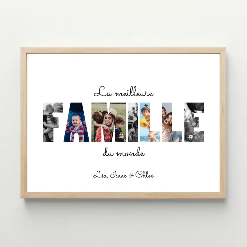 Affiche photo personnalisée - La Meilleure Famille du Monde