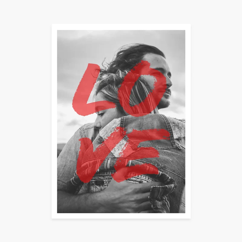 Affiche personnalisée - Couple Photo Love