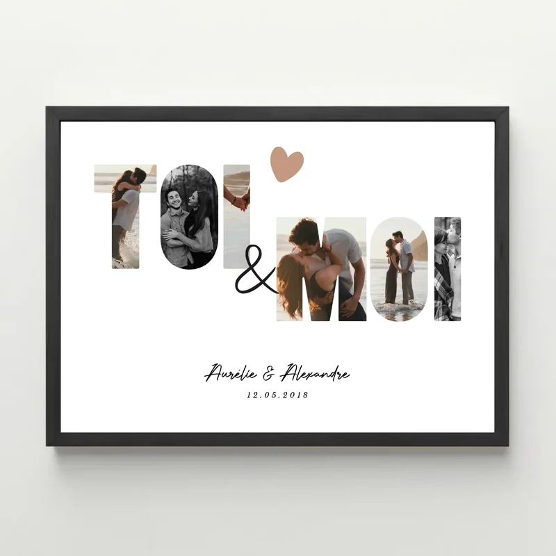Affiche couple personnalisée - Toi & Moi - Paysage