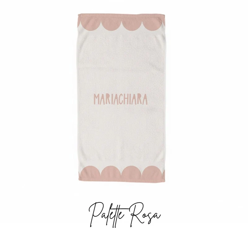 Scallop Beach Towel with Personalized Writing - Multiple Colors Available