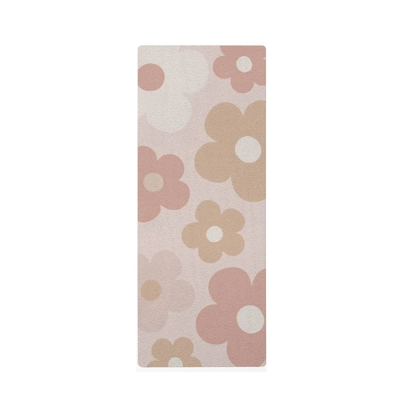 Pink Daisy Children's Bedside Rug - Customizable Name
