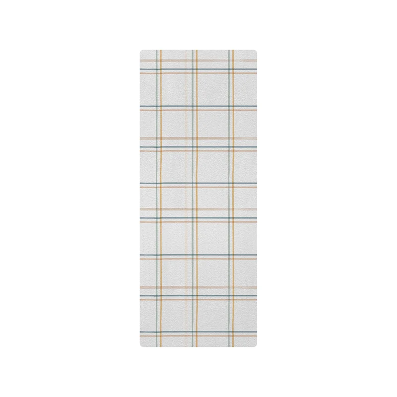 Colorful Tartan Kids Yoga Mat - Customizable Name