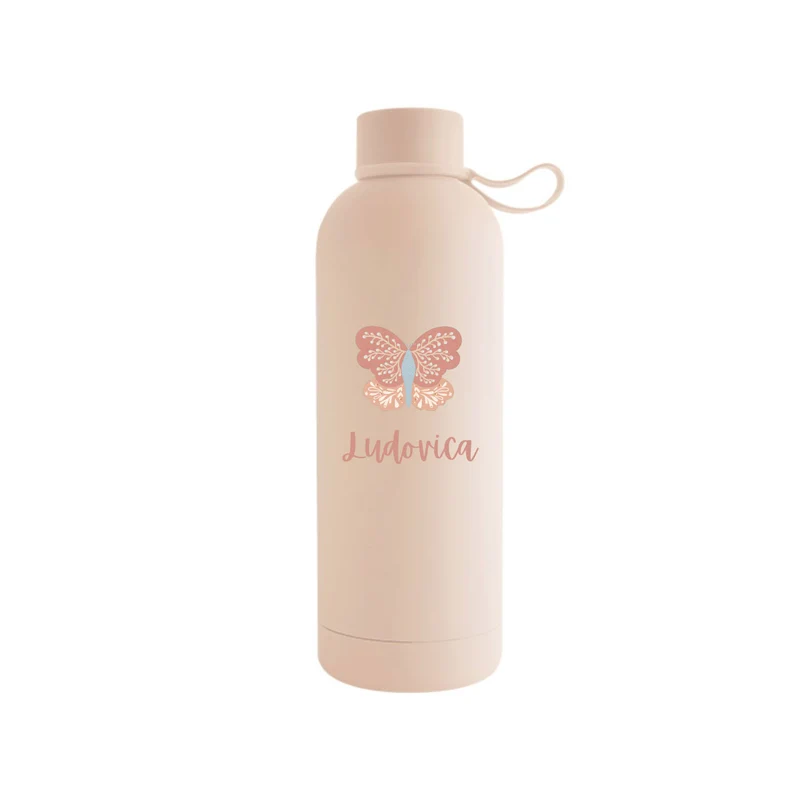 Personalized Butterfly Thermal Water Bottle for Kids, 500 ml – Multiple Designs Available