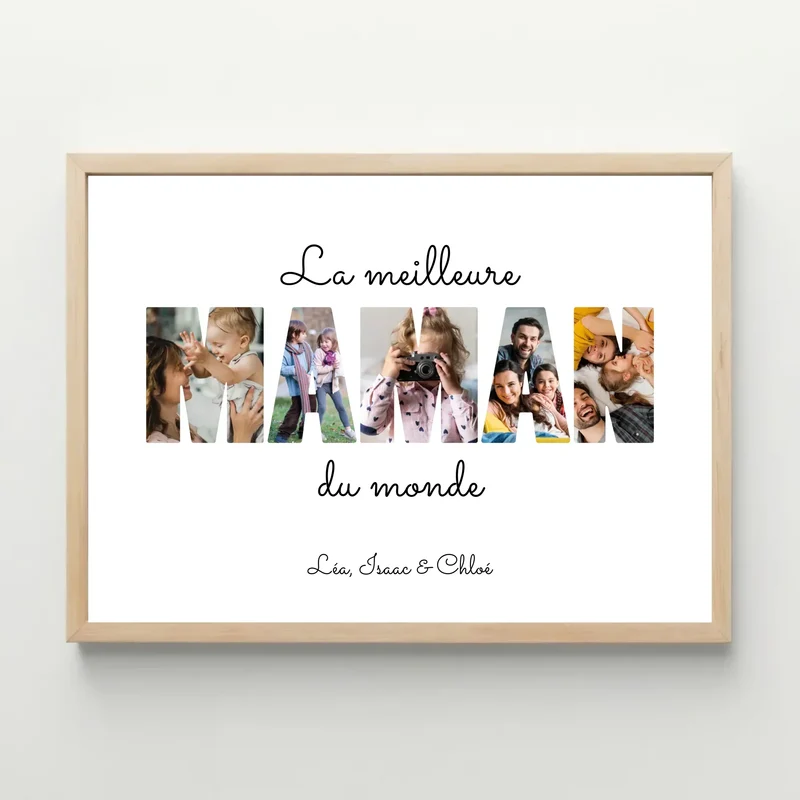 Affiche personnalisée - Meilleure maman du monde