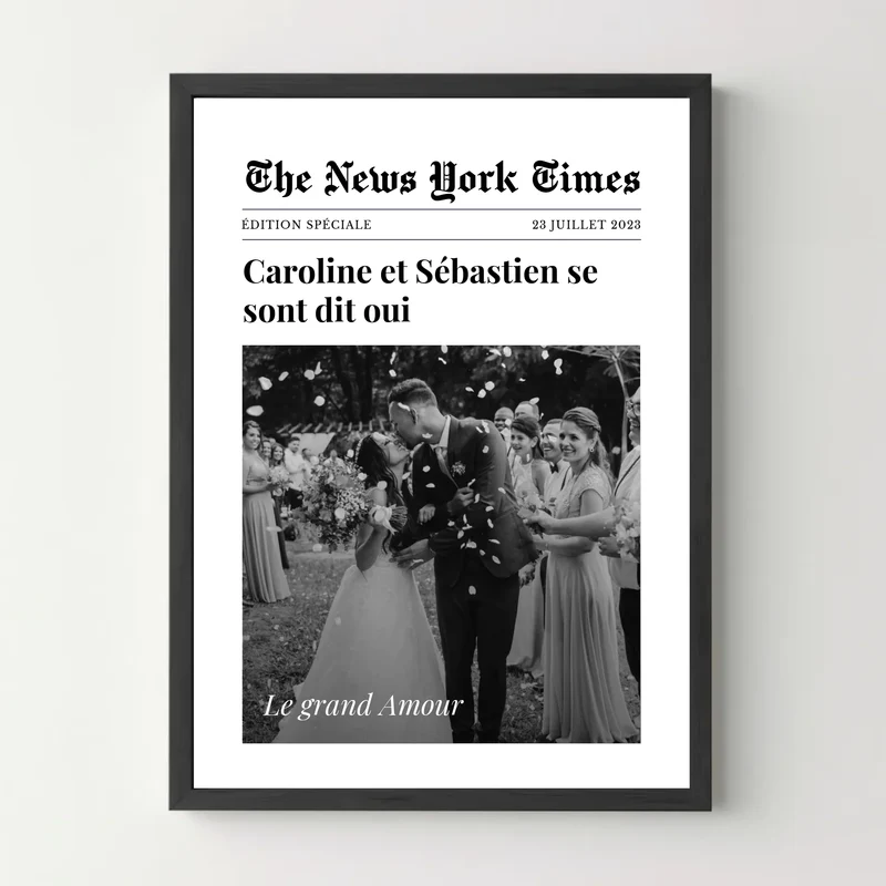 Affiche personnalisée - Couverture de Journal