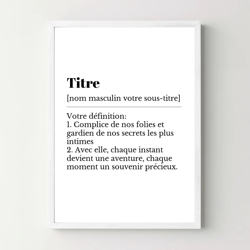 Affiche personnalisée - Poster définition