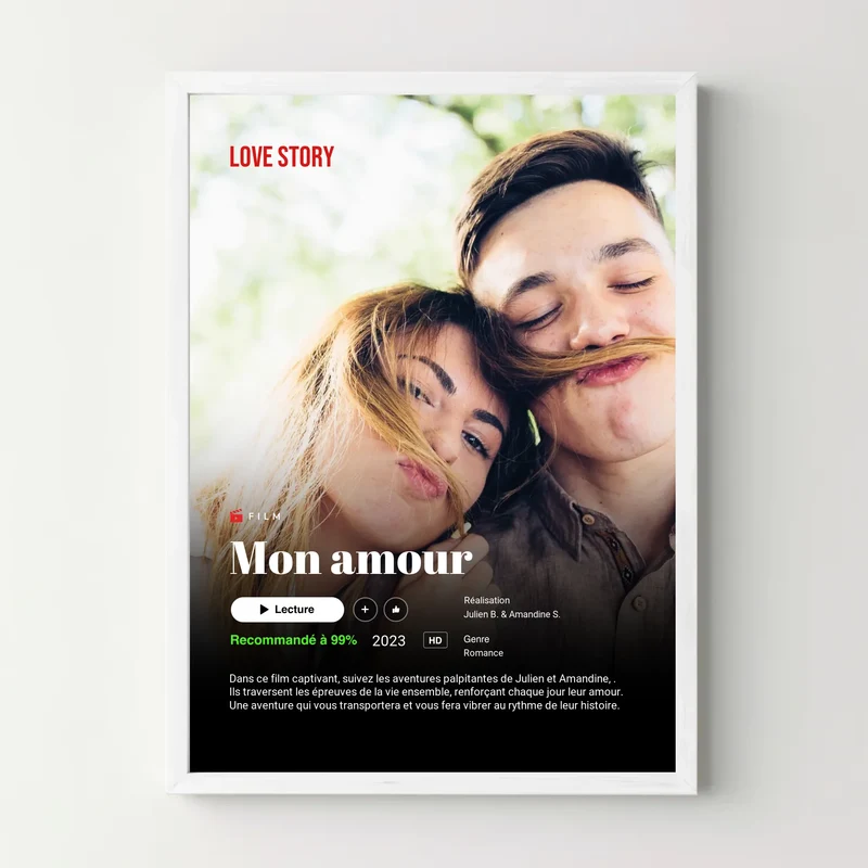 Affiche personnalisée Netflix Couple