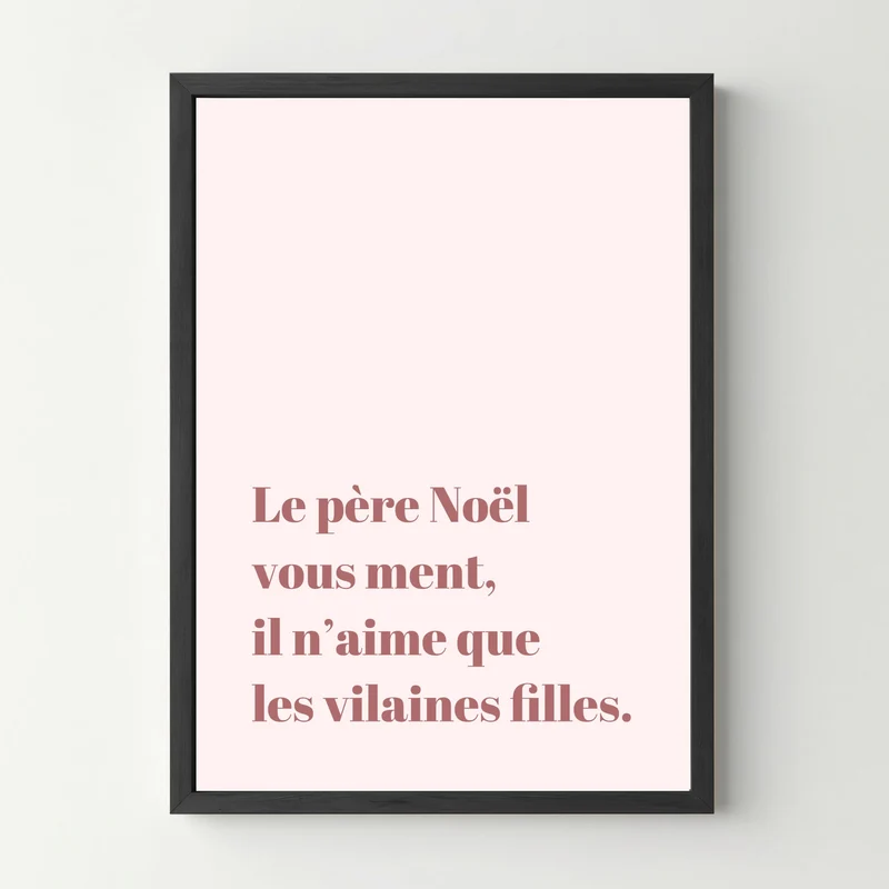 Affiche "Le père noël vous ment"