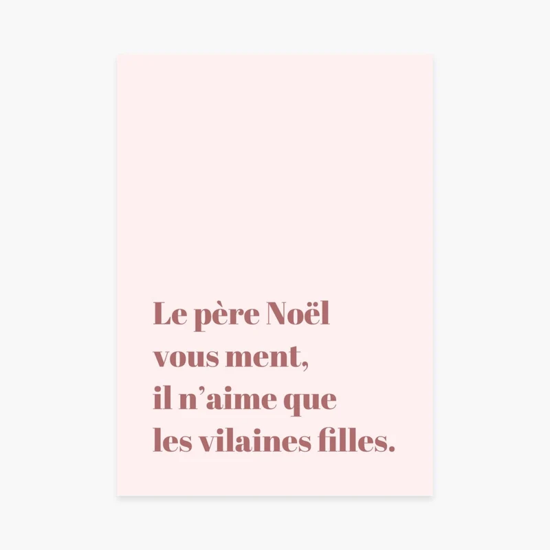Affiche "Le père noël vous ment"