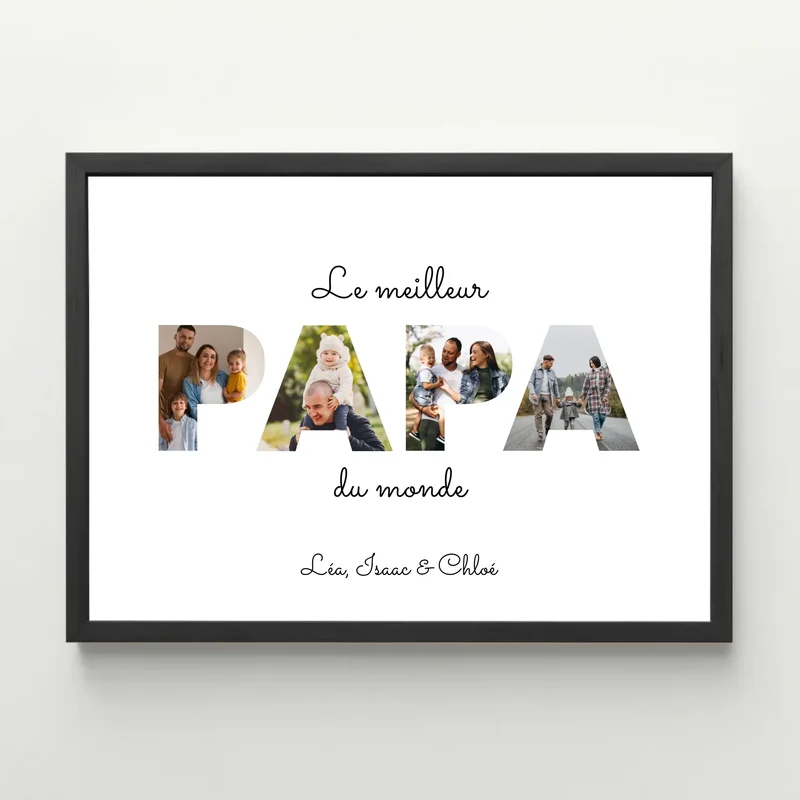 Affiche personnalisée "Le meilleur papa du monde"