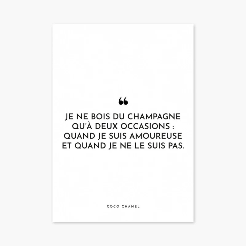 Affiche citation Coco Chanel