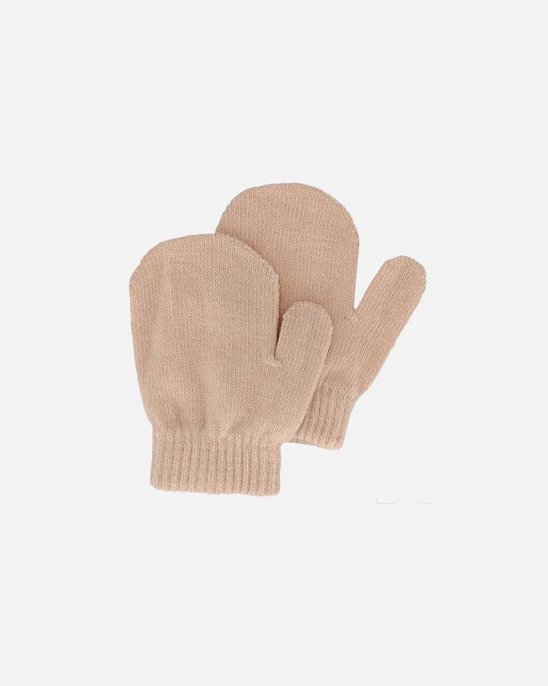 Paire de moufles bébé rose pâle