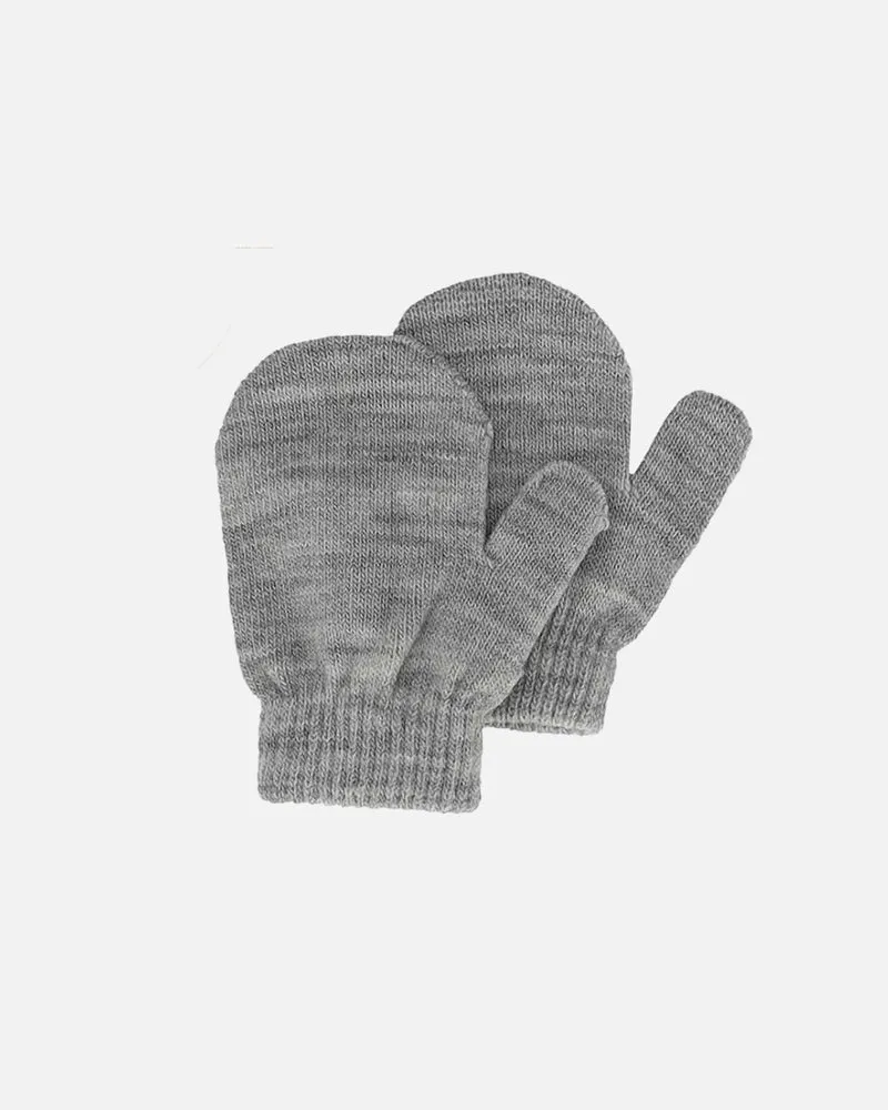 Paire de moufles bébé gris