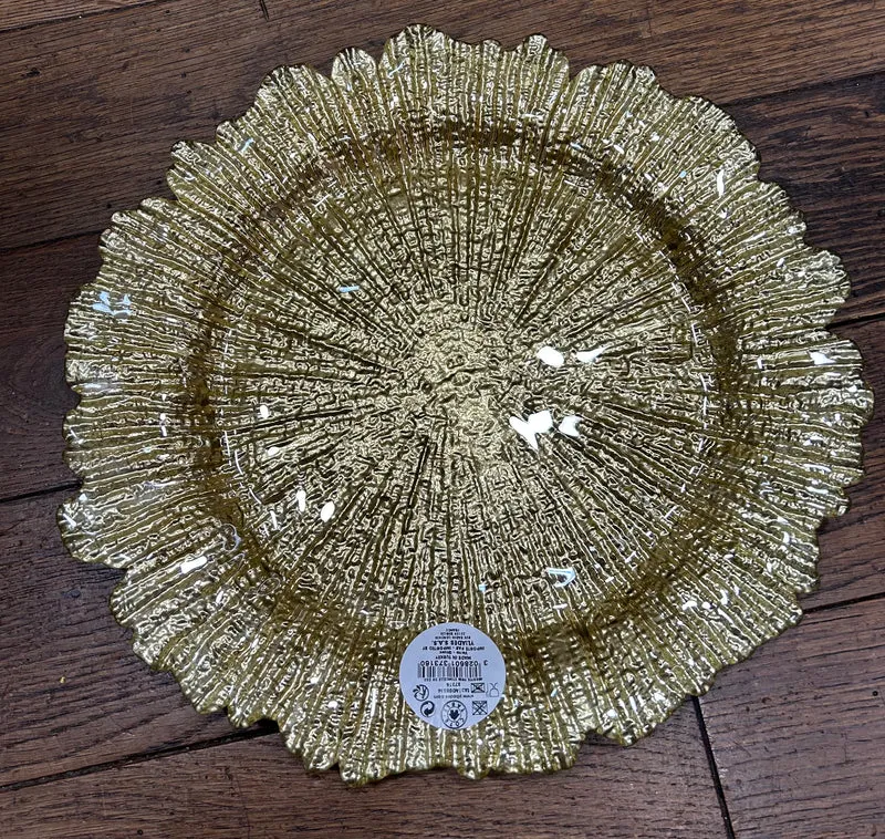 Assiette présentation Etincelle D33 cm verre - Côté Table