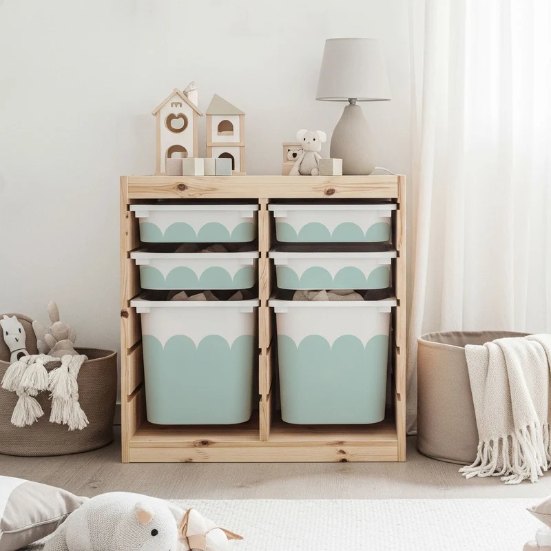 Pegatinas de vieira para contenedores: varios colores y tamaños disponibles