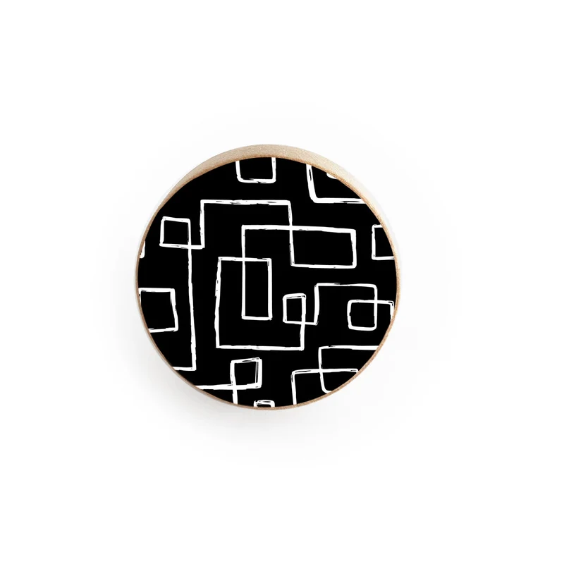 Pomo de puerta de madera con diseño de equilibrio en relieve (varios colores disponibles)