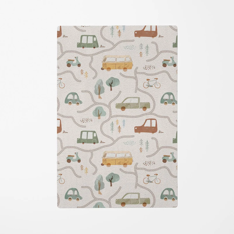 Roadtrip Car Track Play Mat - Multiple Sizes Available - Customizable Name