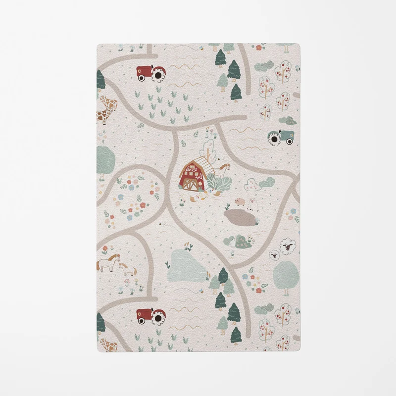 Tapis de jeu Happy Farm - Plusieurs tailles disponibles - Nom personnalisable