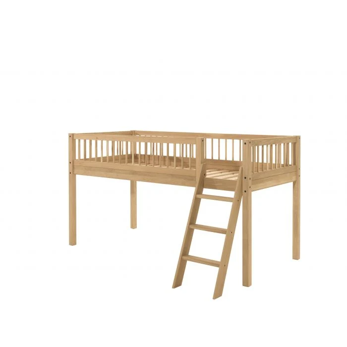 Cama alta mediana FORREST 90x200 cm Roble Vipack