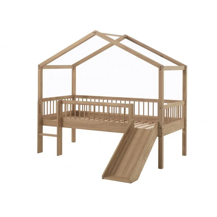 Cama FORREST Casa con Tobogán 90x200 cm Roble Vipack