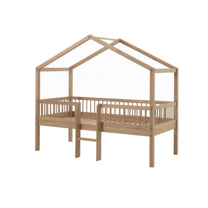 FORREST House Bed with Ladder 90x200 cm Oak Vipack