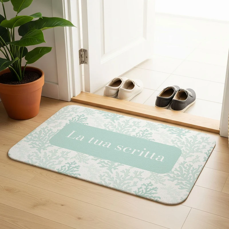 Paillasson corail - Plusieurs couleurs et tailles disponibles - Texte personnalisable