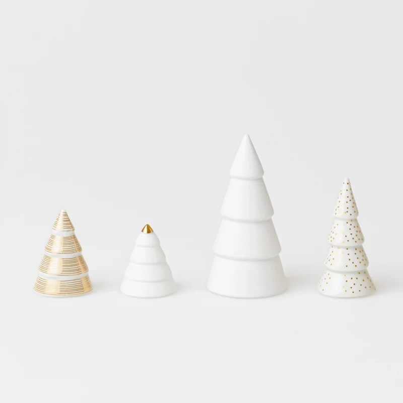 Set de 4 sapins en porcelaine - Räder
