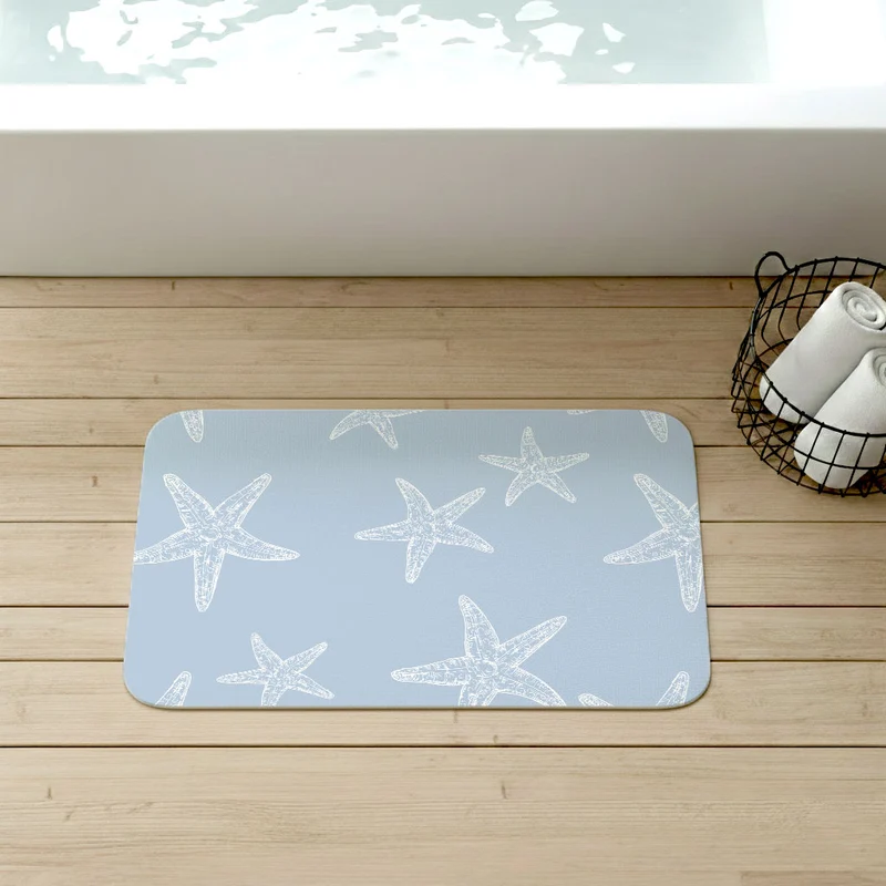 Non-Slip Starfish Bath Mat - Multiple Sizes Available