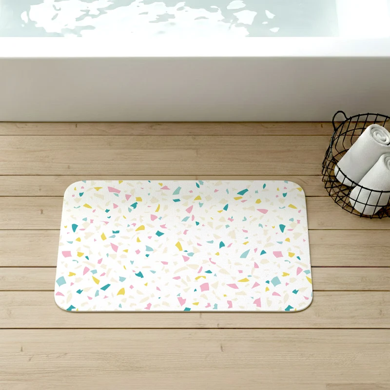 Alfombra de baño antideslizante multicolor para terraza (varios tamaños disponibles)