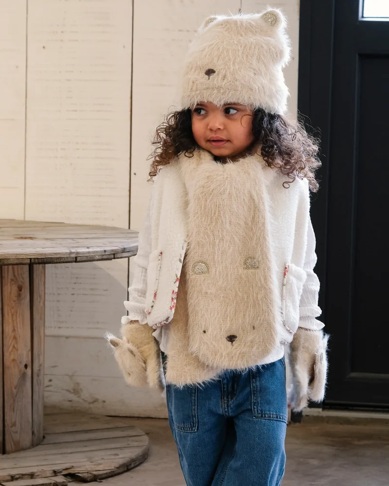 Gants Petit Ourson Miel 3-6 ans