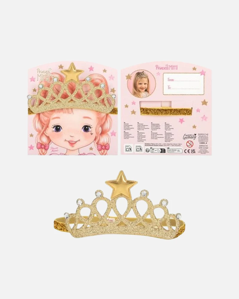 Bandeau couronne de princesse Mimi Jaune