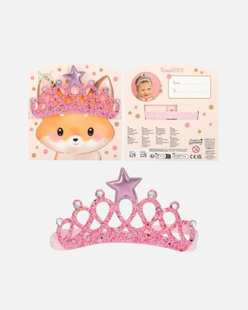Bandeau couronne de princesse Mimi Rose