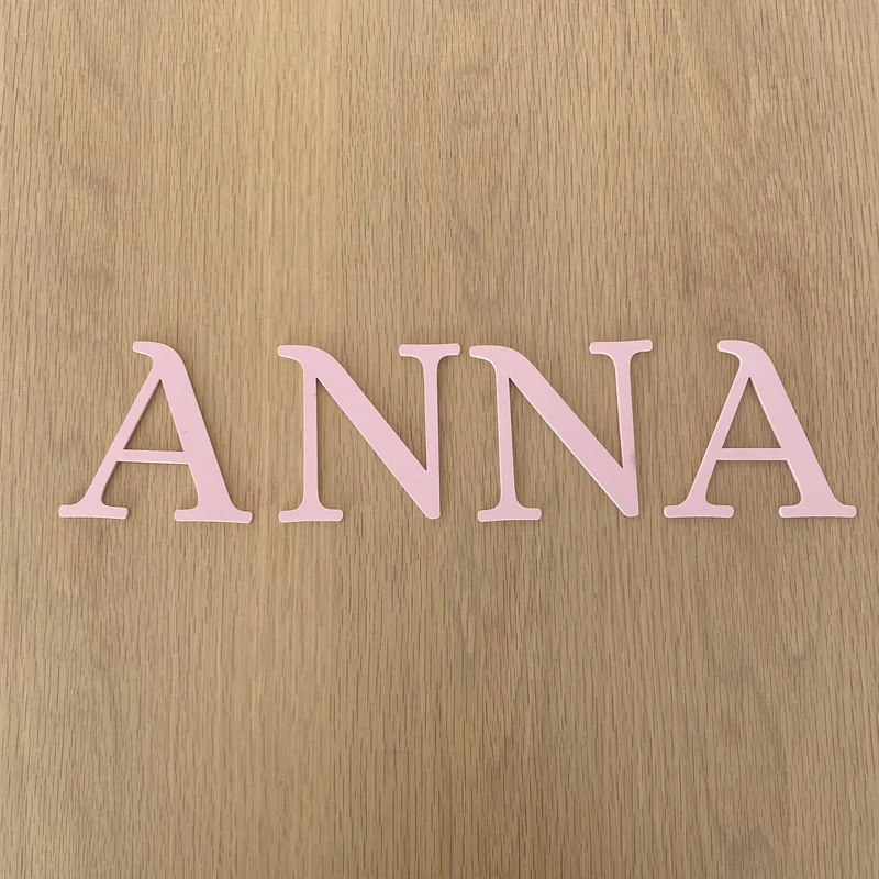 Letras acrílicas Anna - Hueso y rubor