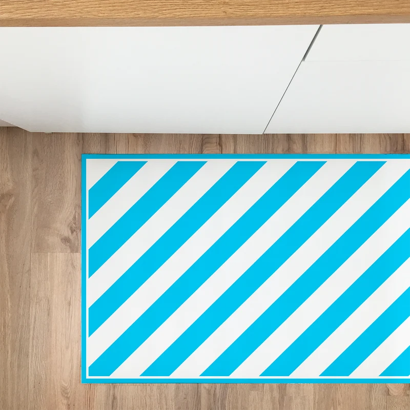 Tapis en vinyle 48x248 Rayures Ciel Obliques