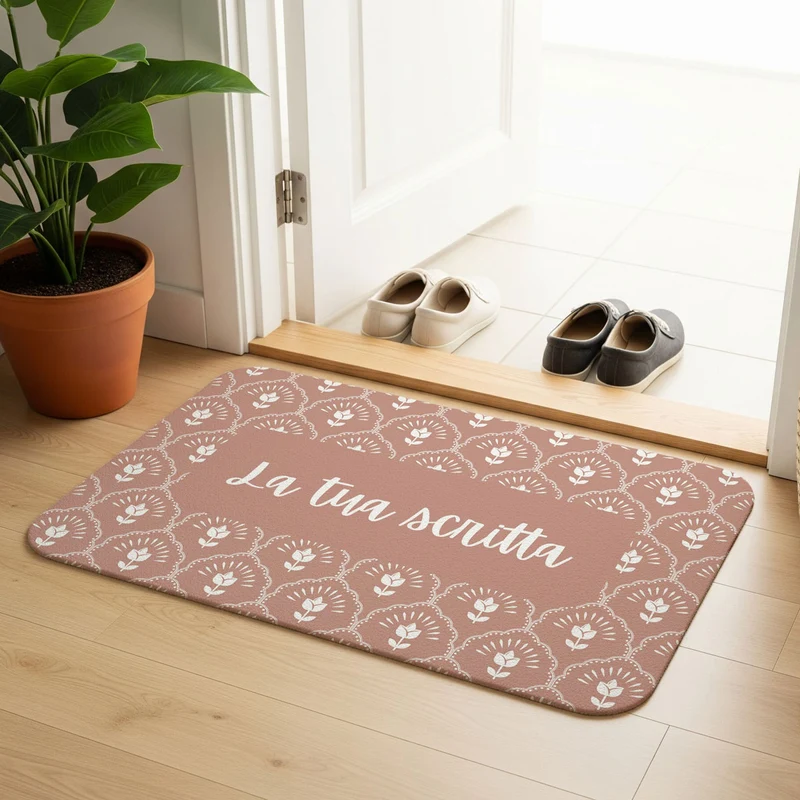 Felpudo lavable Quiet Posy - Varios colores y tamaños disponibles - Texto personalizable