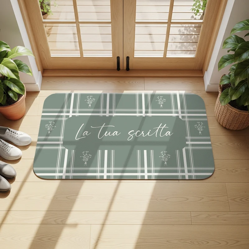 Felpudo de rayas de pétalos altamente absorbente - Disponible en varios colores y tamaños - Texto personalizable
