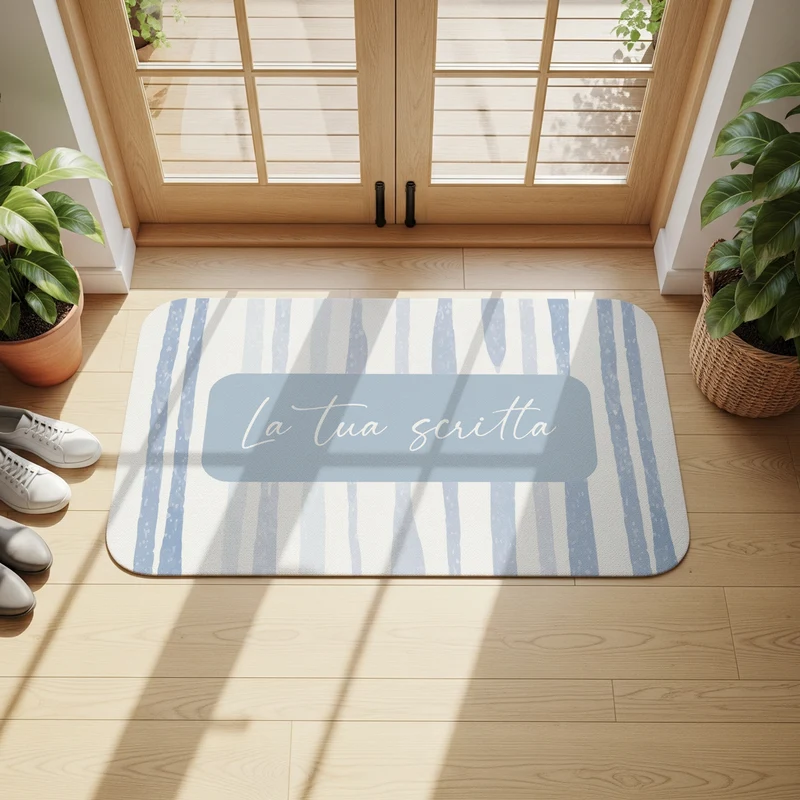 Seawaves Doormat - Multiple Sizes Available - Customizable Text