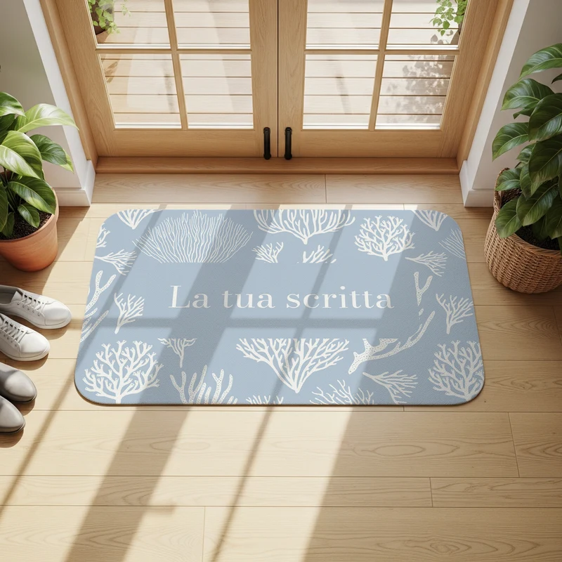 Paillasson Corals - Plusieurs couleurs et tailles disponibles - Texte personnalisable