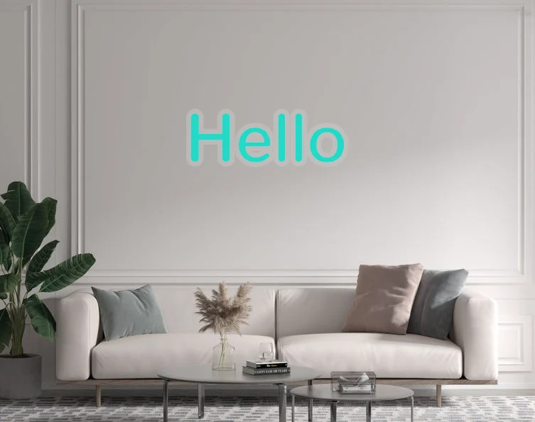 Custom text: Hello