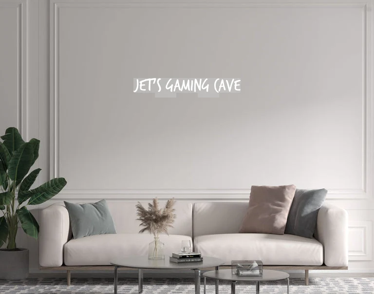 Custom text: Jet's gaming cave