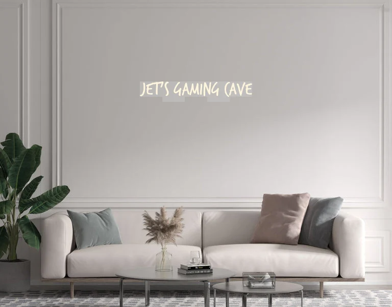 Custom text: Jet's gaming cave