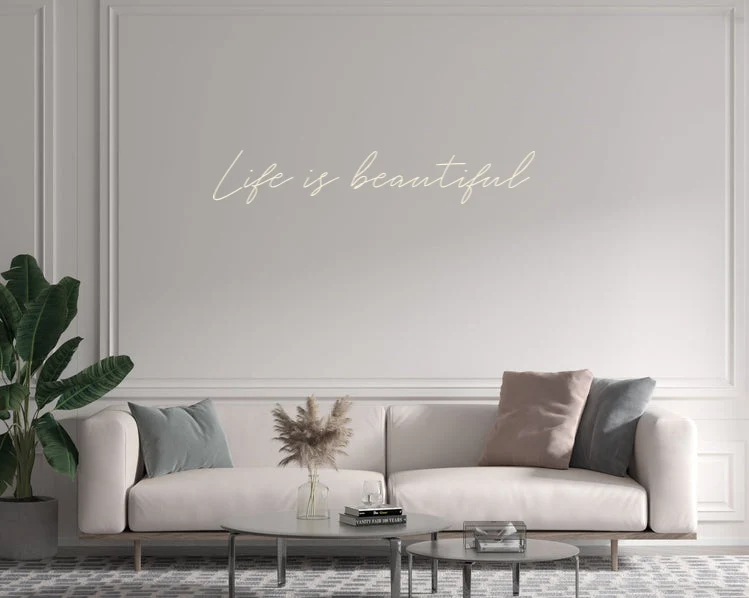 Custom text: Life is beautiful