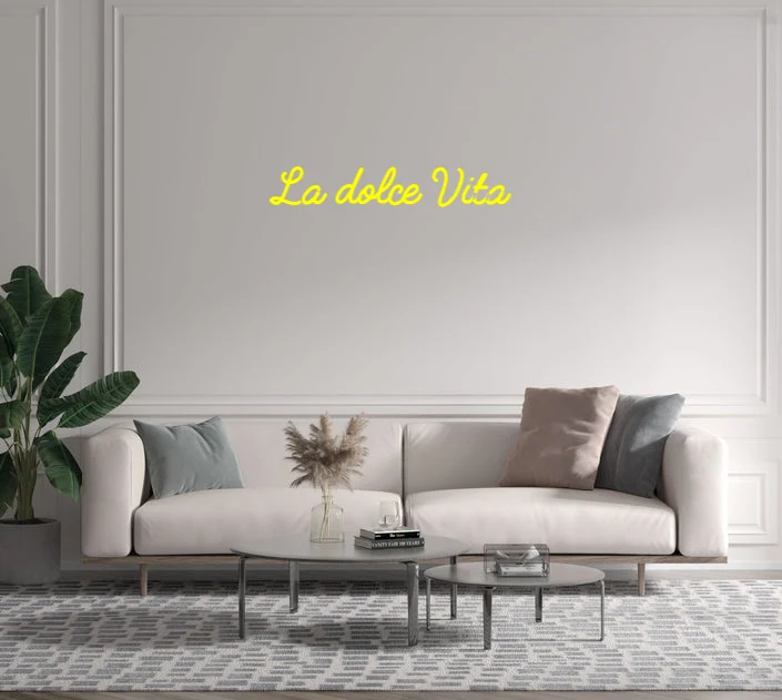 Custom text: La dolce Vita
