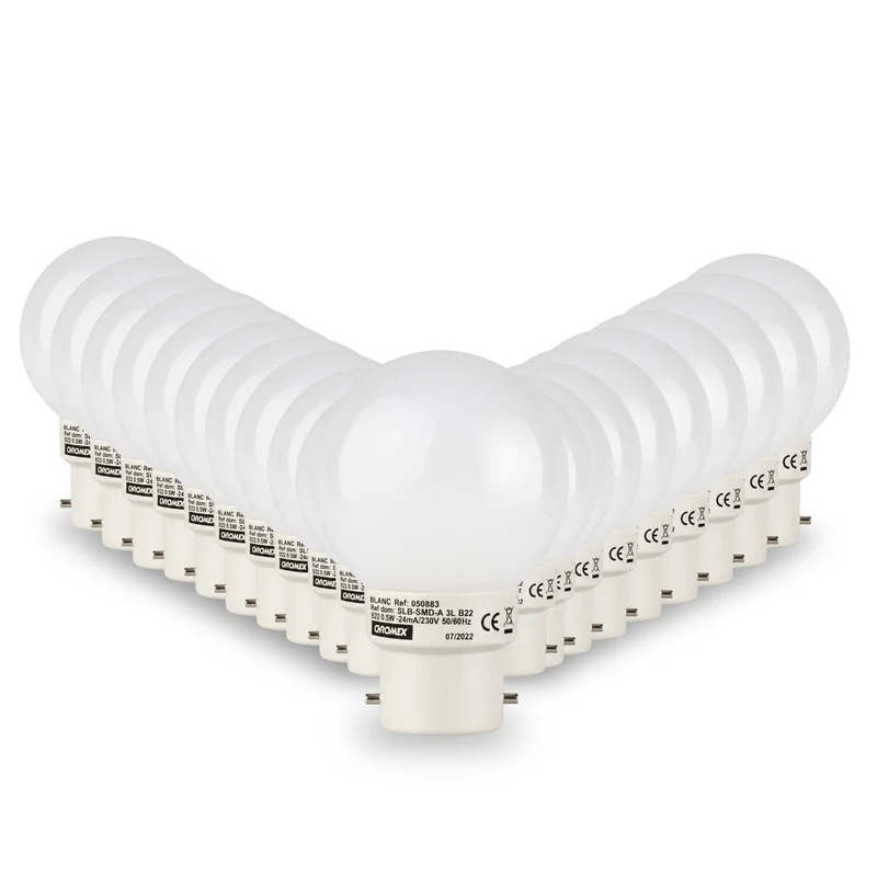 Lot de 20 ampoules B22