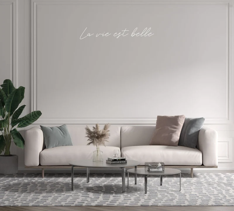 Custom text: La vie est belle